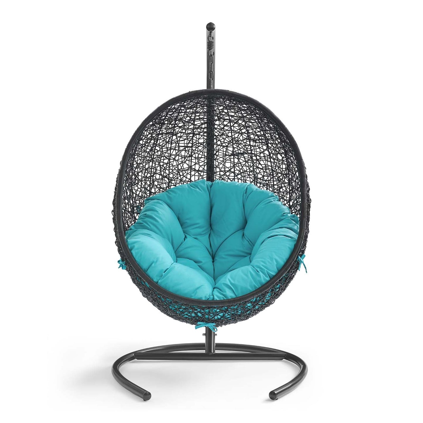 Encase Swing Outdoor Patio Lounge Chair Turquoise EEI-739-TRQ-SET