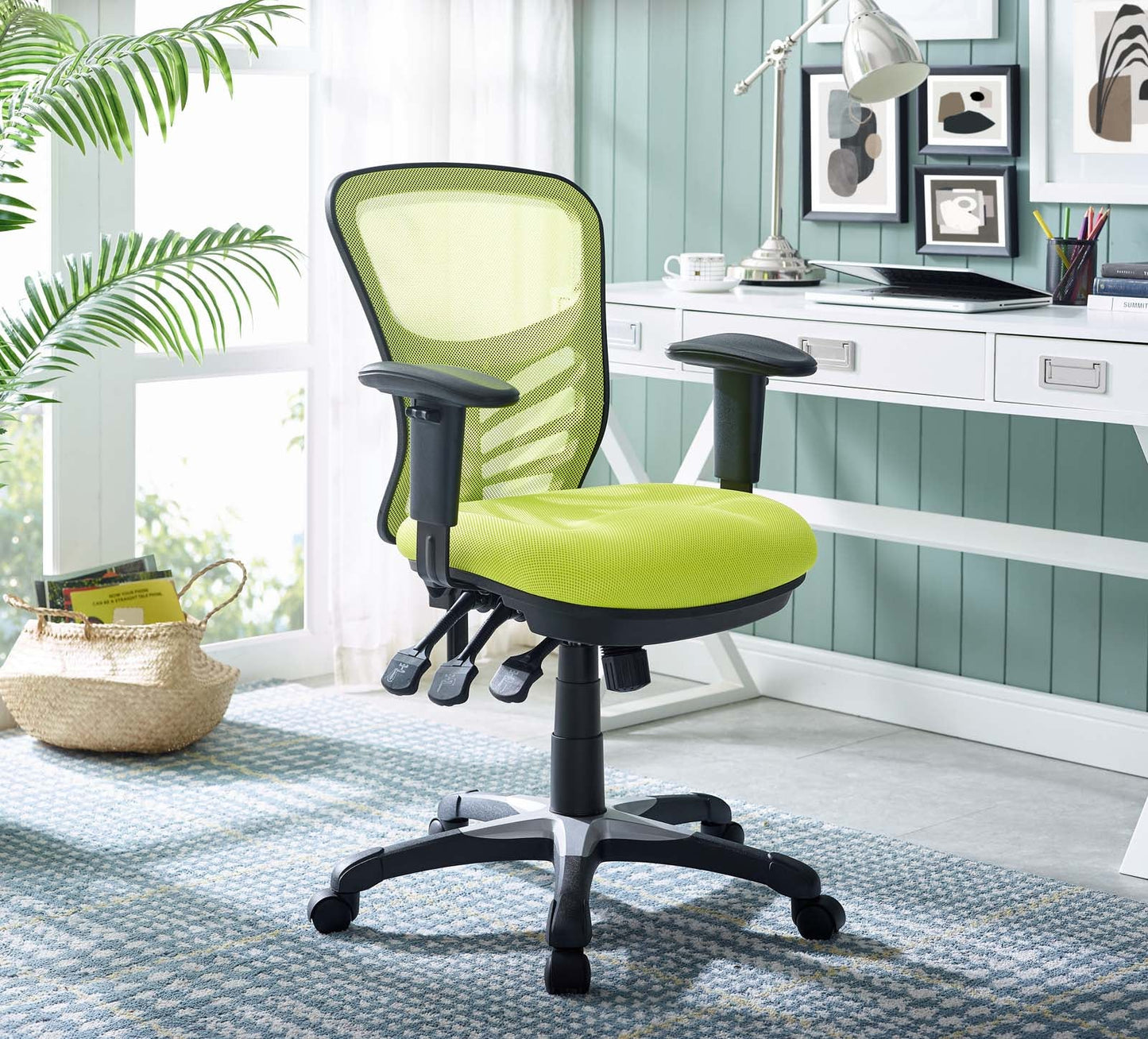 Articulate Mesh Office Chair Green EEI-757-GRN