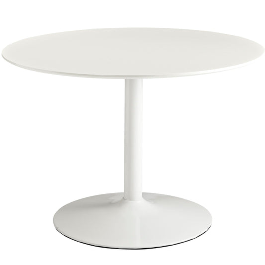 Revolve Round Wood Dining Table White EEI-785-WHI