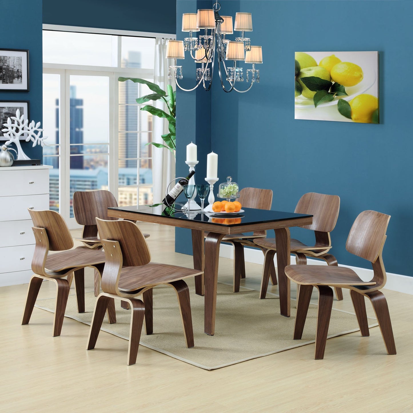 Fathom Dining Chairs Set of 2 Walnut EEI-870-WAL