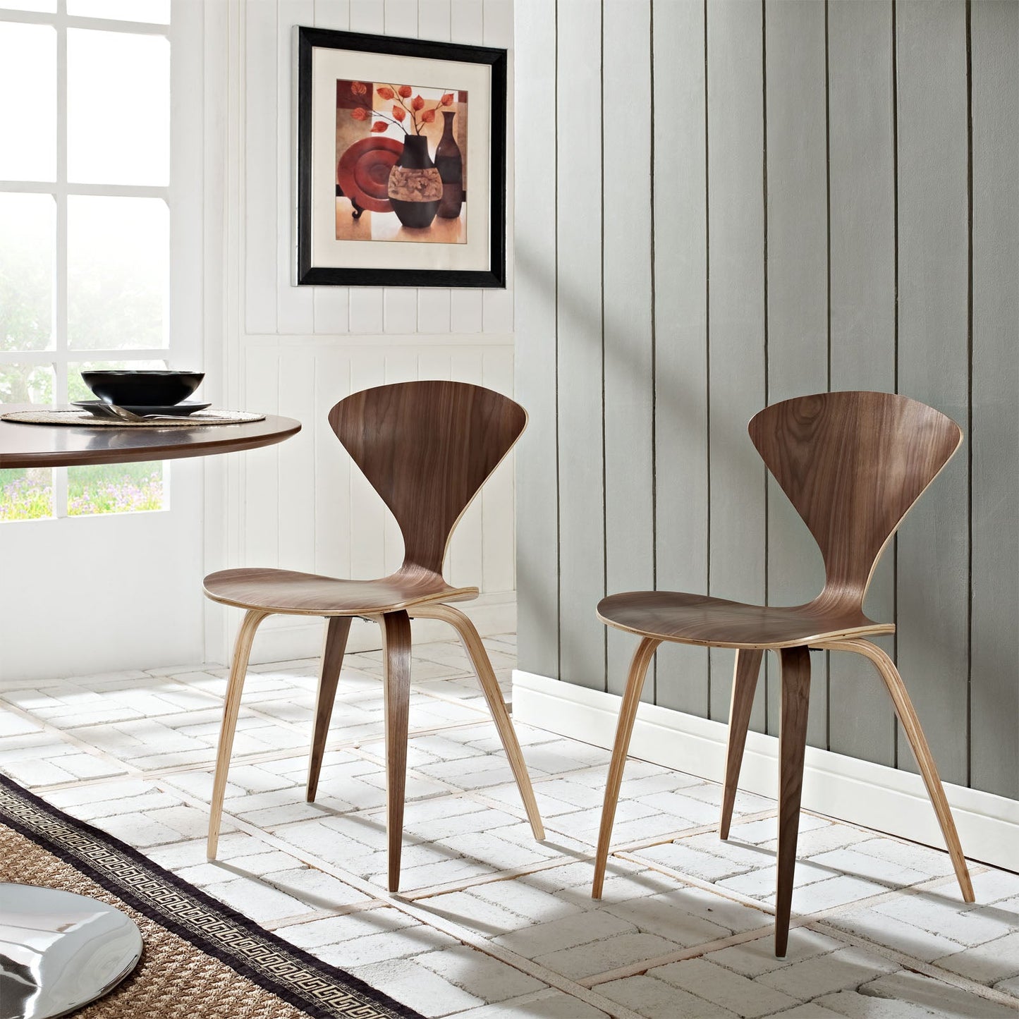 Vortex Dining Chairs Set of 2 Dark Walnut EEI-899