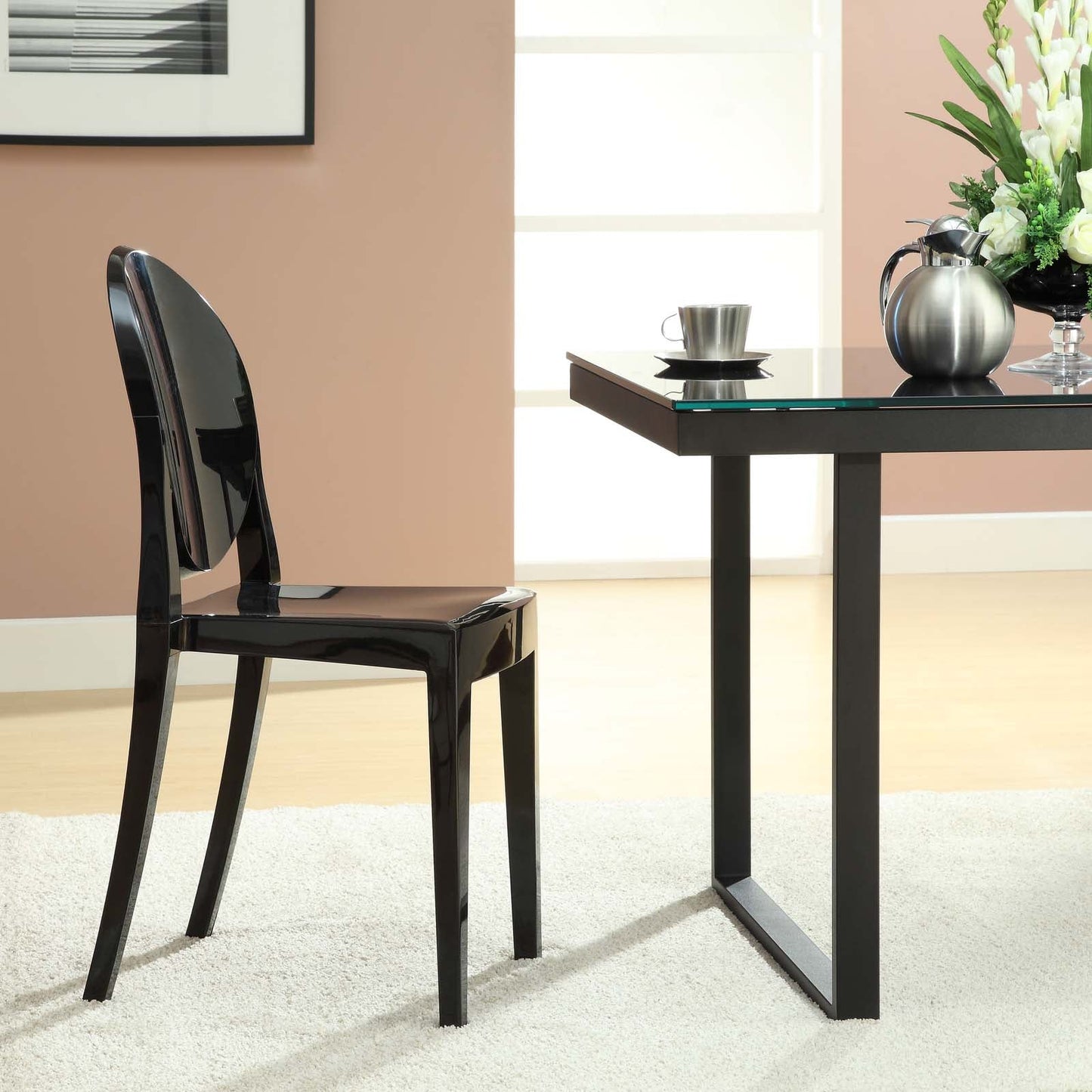 Casper Dining Chairs Set of 2 Black EEI-906-BLK