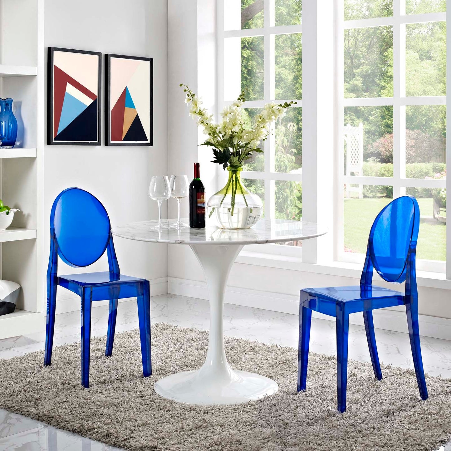 Casper Dining Chairs Set of 2 Blue EEI-906-BLU