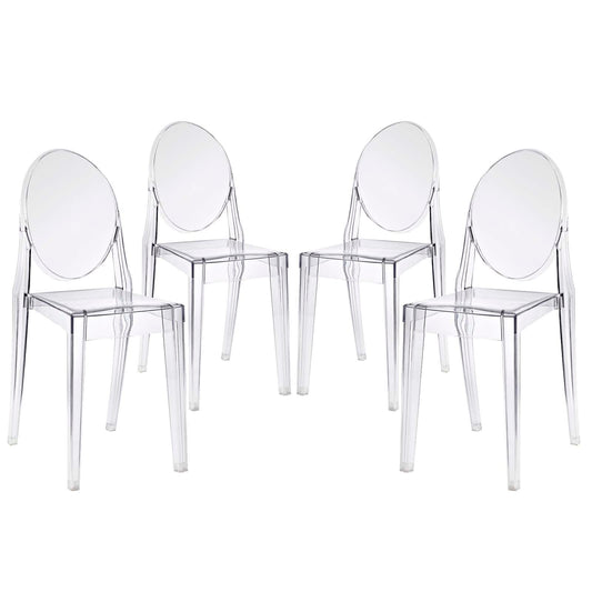 Casper Dining Chairs Set of 4 Clear EEI-908-CLR