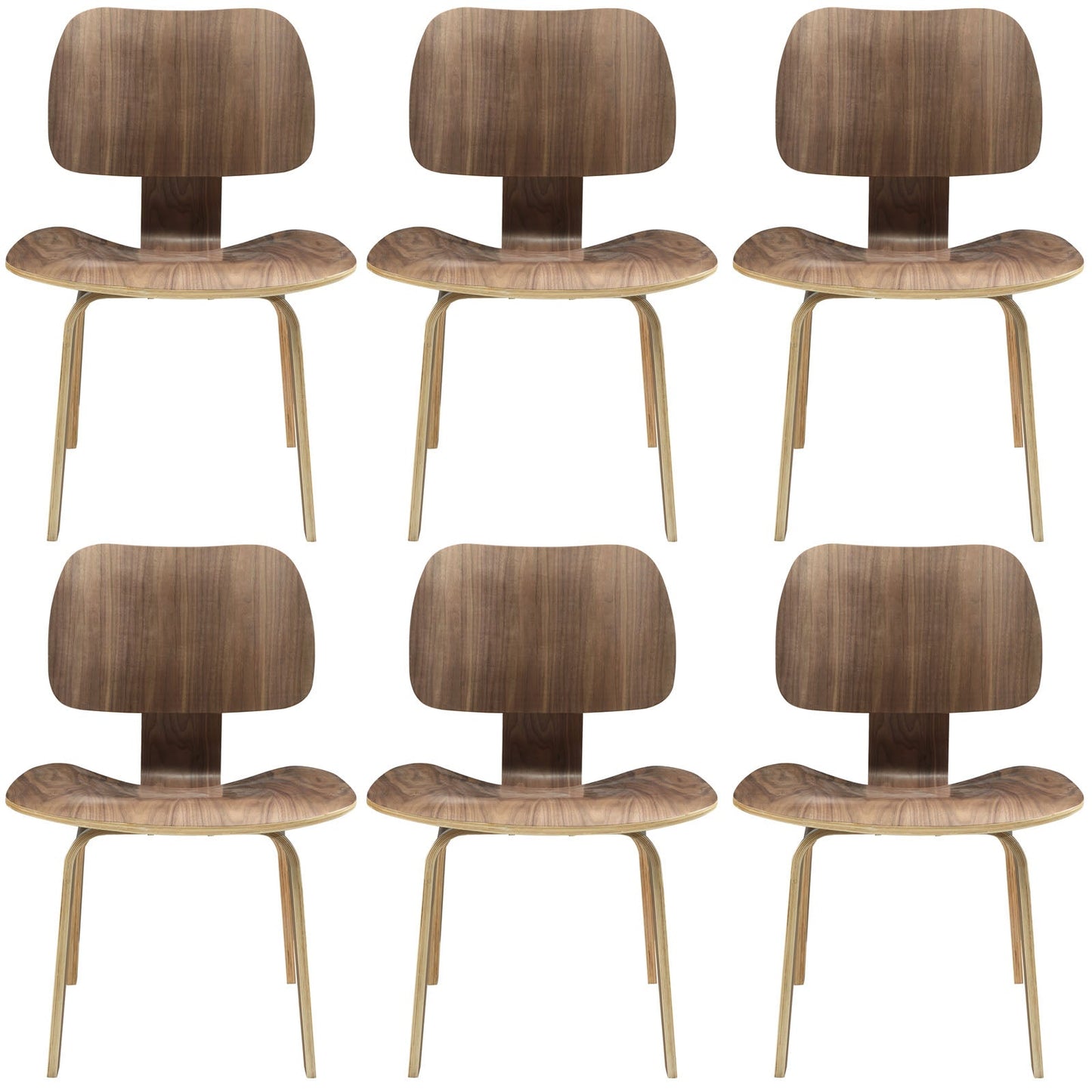 Fathom Dining Chairs Set of 6 Walnut EEI-910-WAL