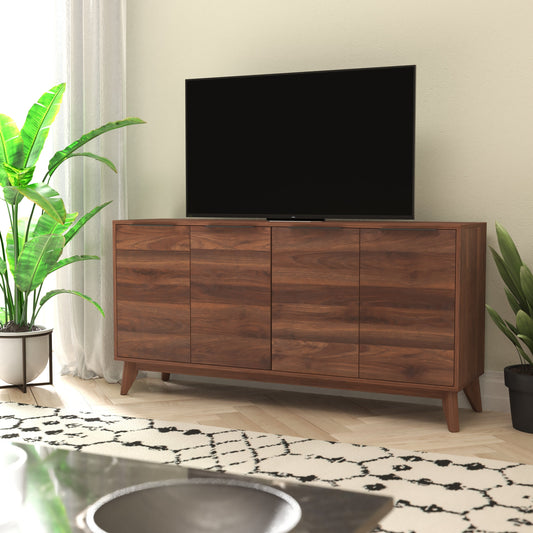 Dark Walnut 4 Door Buffet EM-0372-WAL-GG