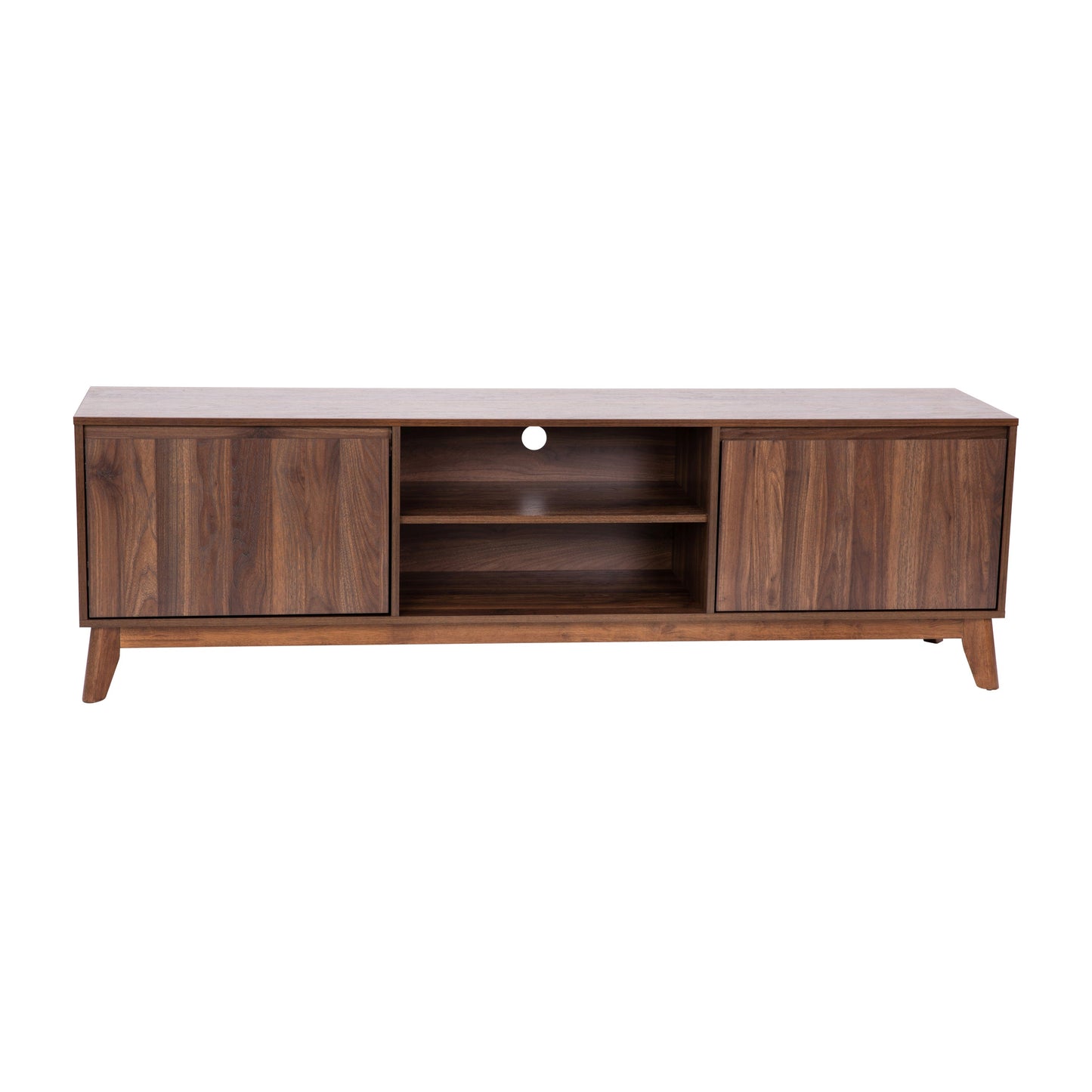 Walnut 70" TV Stand with Shelf EM-TV1801-WAL-GG