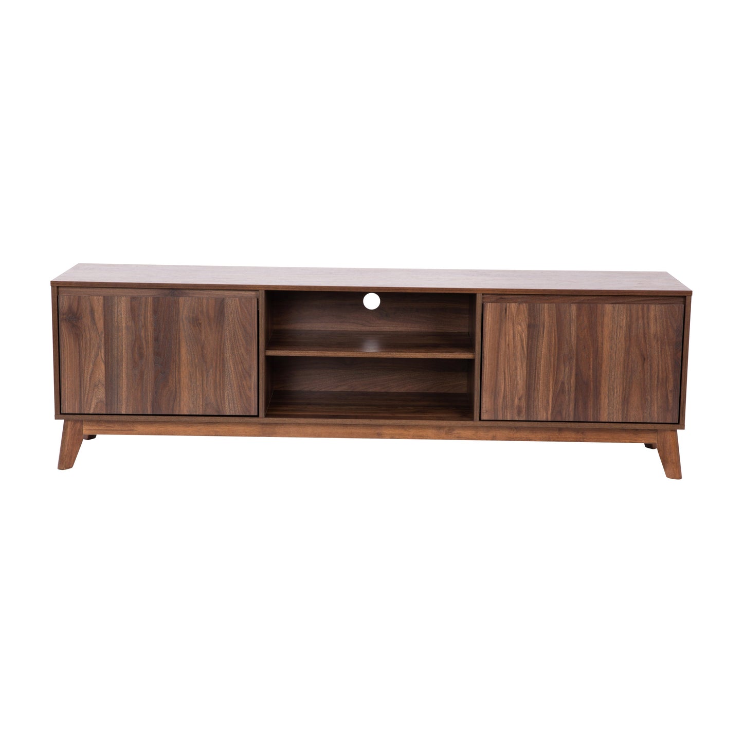 Walnut 70" TV Stand with Shelf EM-TV1801-WAL-GG