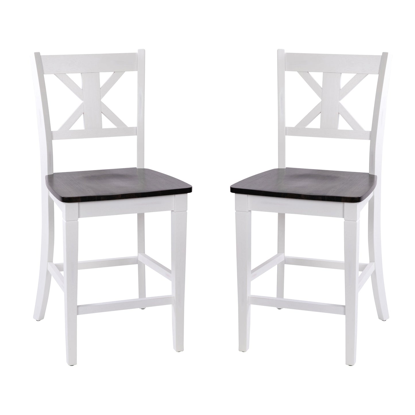 2PK White Wash Counter Stools ES-STBN1-24-WH-2-GG