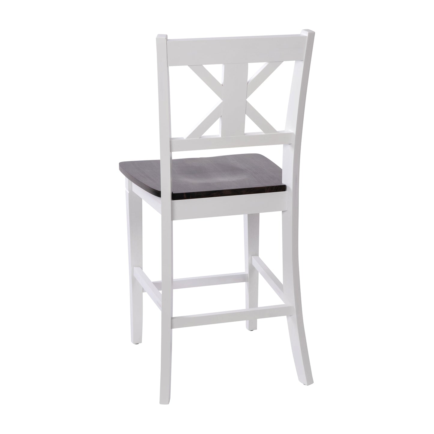 2PK White Wash Counter Stools ES-STBN1-24-WH-2-GG