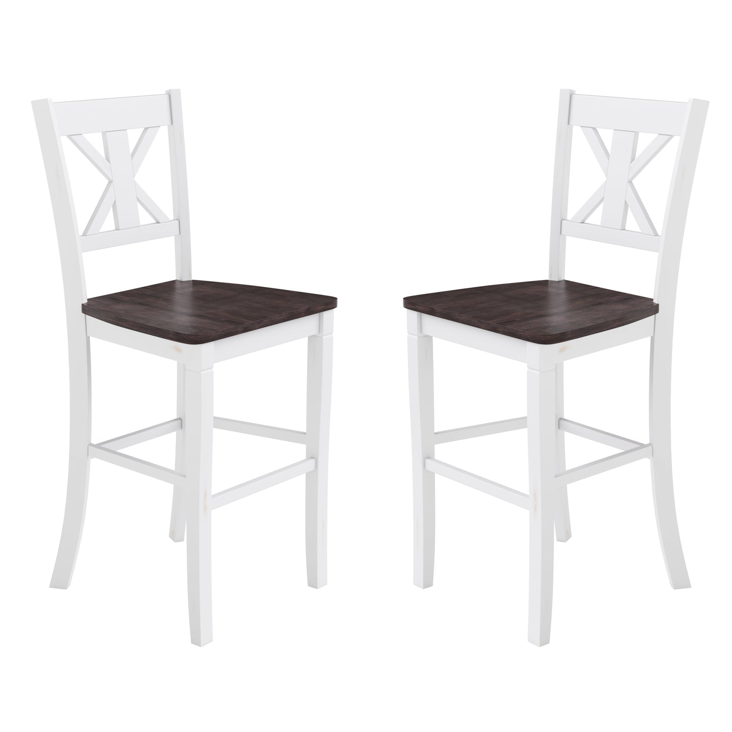 2PK White Wash Bar Stools ES-STBN1-29-WH-2-GG