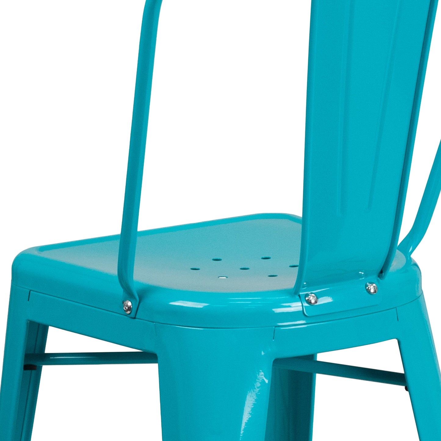 24" Teal Metal Outdoor Stool ET-3534-24-CB-GG