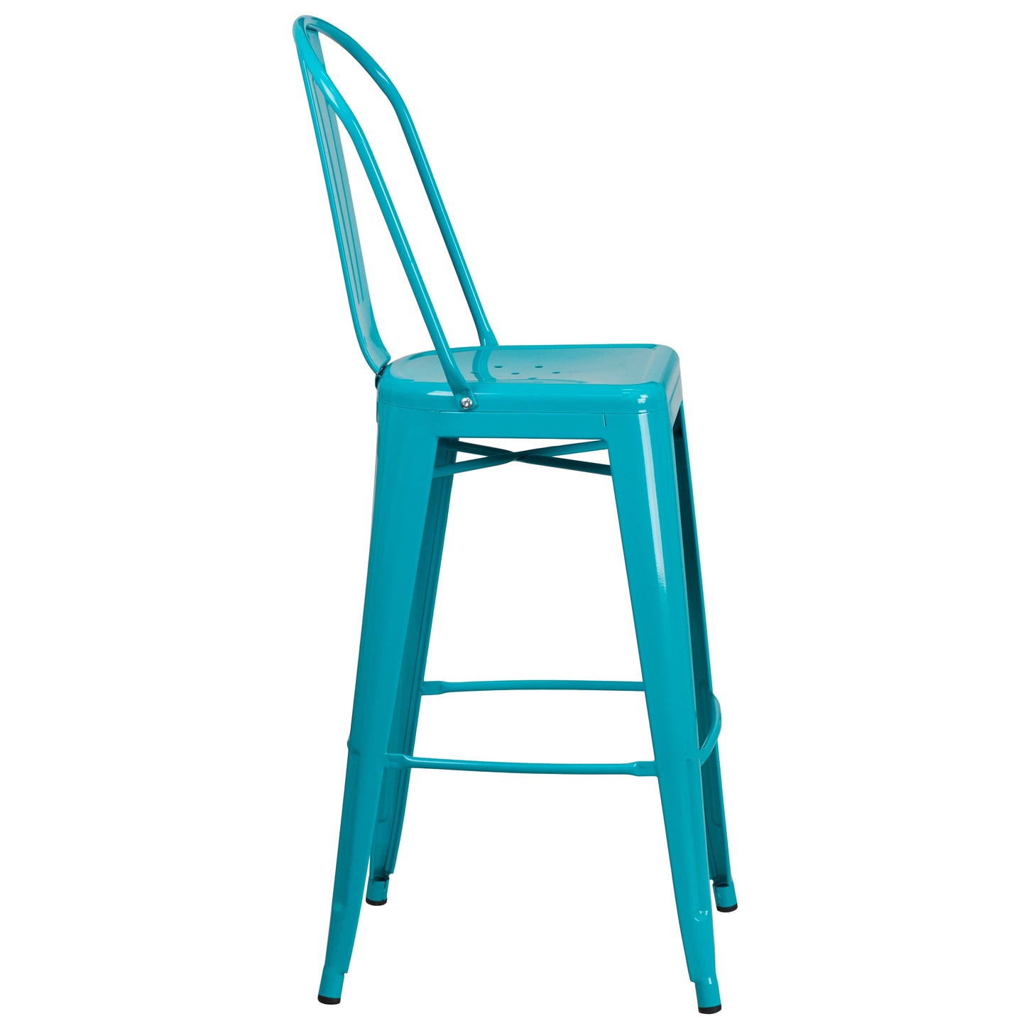 30" Teal Metal Outdoor Stool ET-3534-30-CB-GG