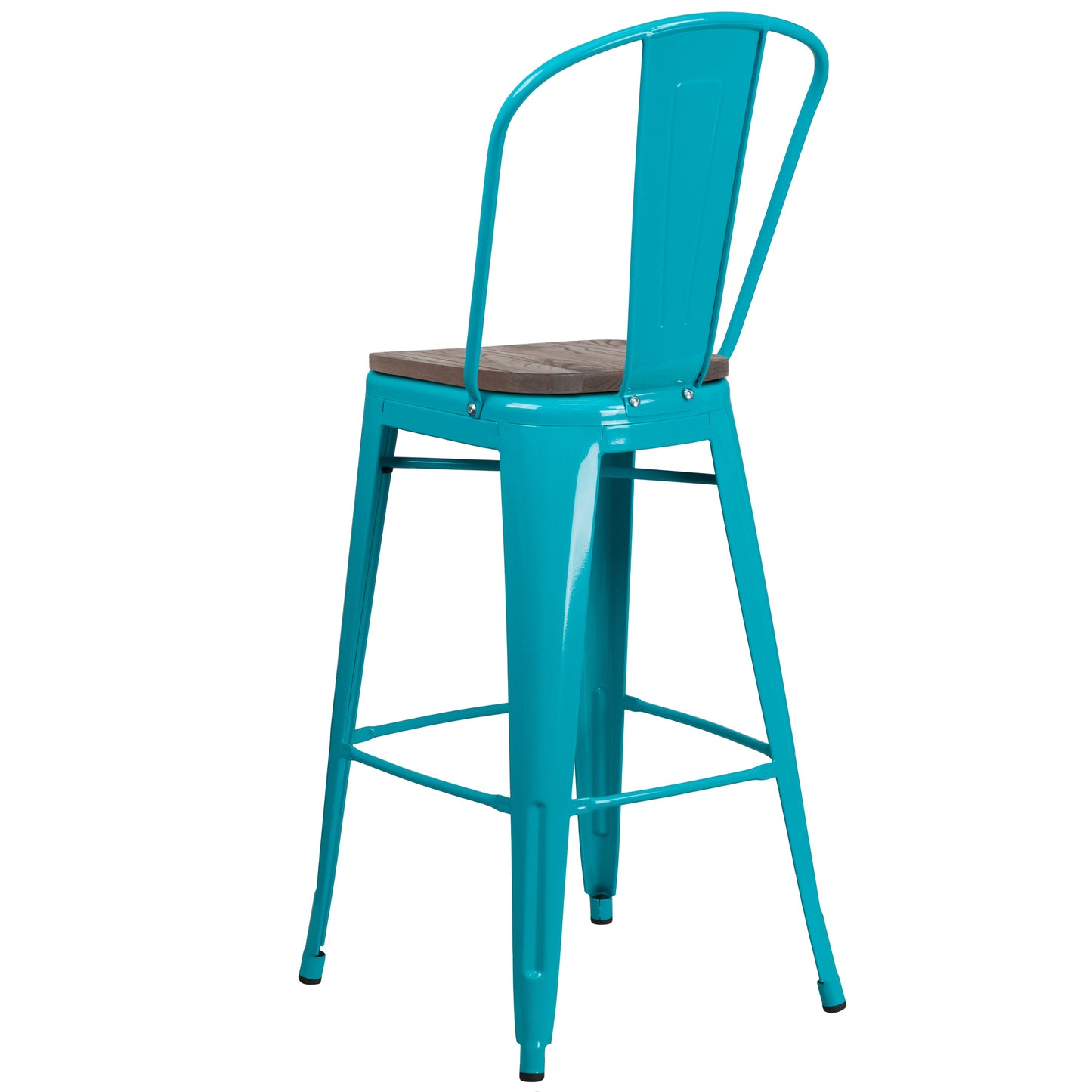 30" Teal Metal Barstool ET-3534-30-CB-WD-GG