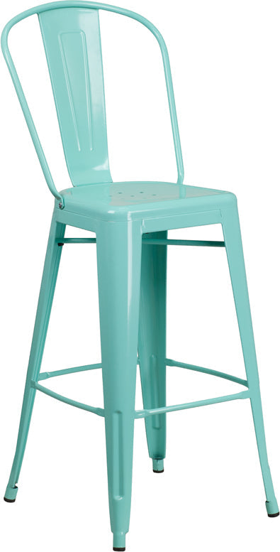 30" Mint Metal Outdoor Stool ET-3534-30-MINT-GG