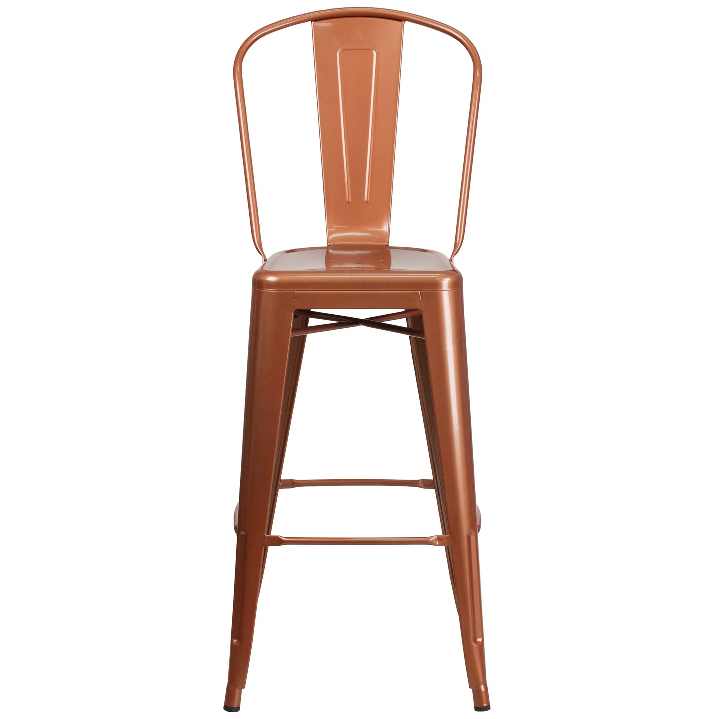 30" Copper Metal Outdoor Stool ET-3534-30-POC-GG