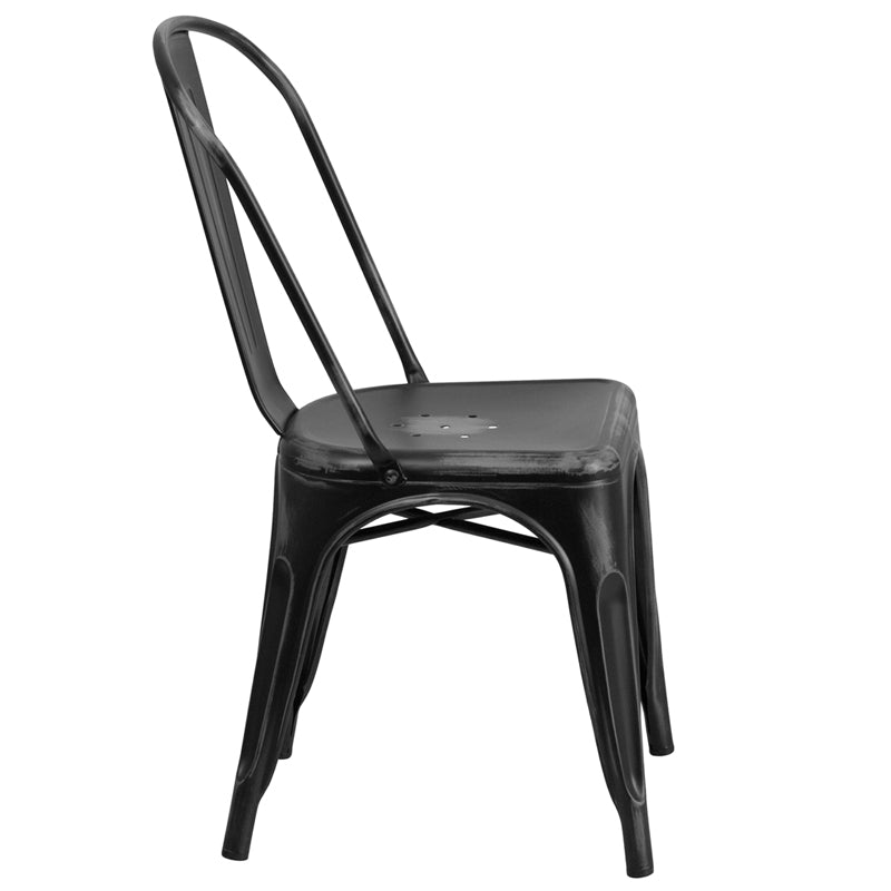 Stackable Metal Bistro Style Chair