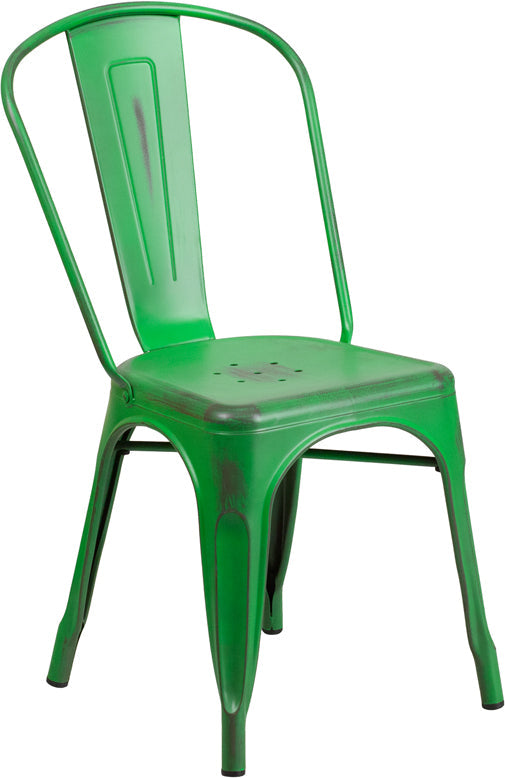 Stackable Metal Bistro Style Chair