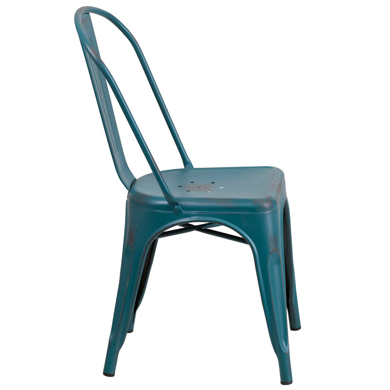 Stackable Metal Bistro Style Chair