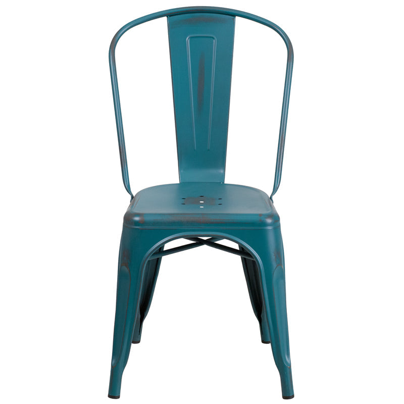 Stackable Metal Bistro Style Chair