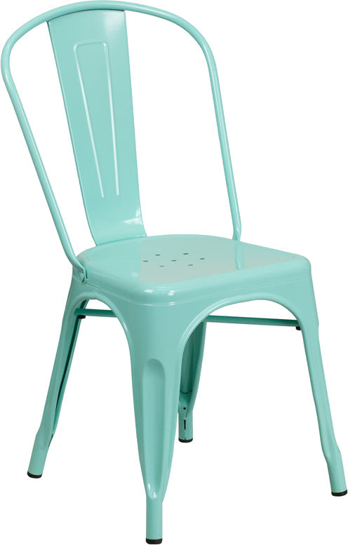 Stackable Metal Bistro Style Chair