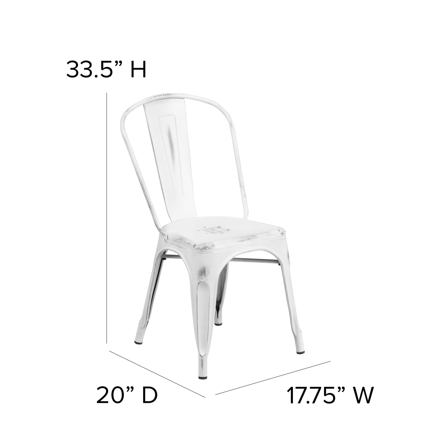 Stackable Metal Bistro Style Chair