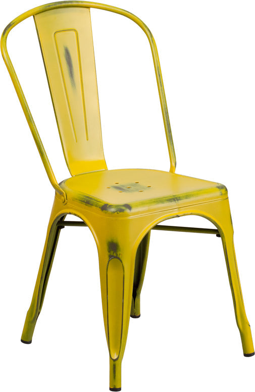 Stackable Metal Bistro Style Chair