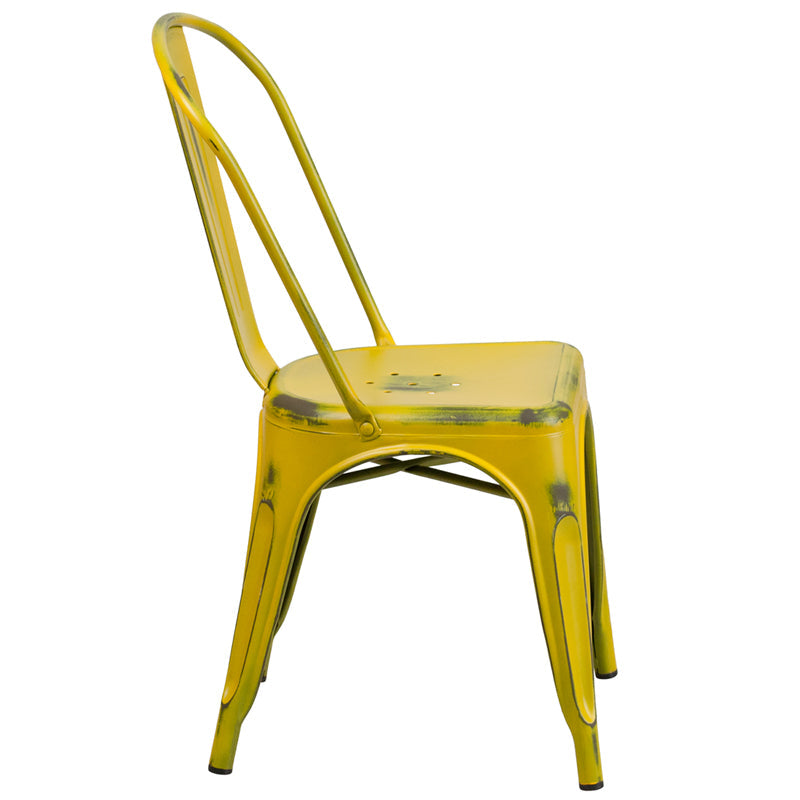 Stackable Metal Bistro Style Chair