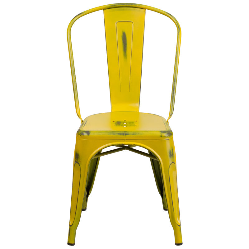 Stackable Metal Bistro Style Chair