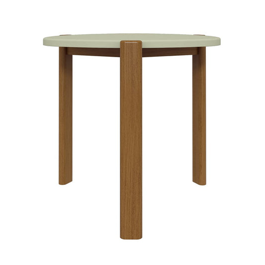 Manhattan Comfort Mid-Century Modern Gales End Table with Solid Wood Legs in Pistachio Green