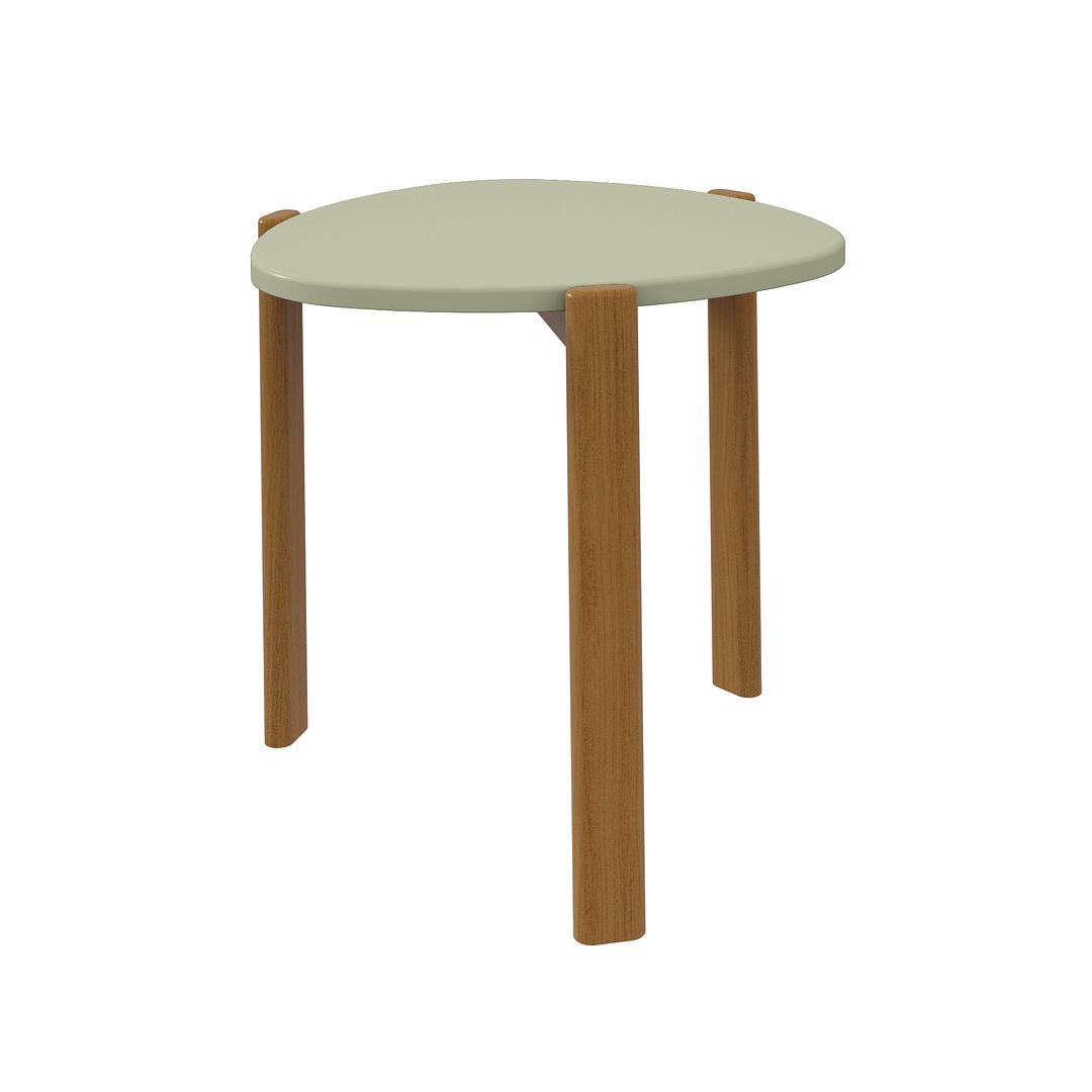 Manhattan Comfort Mid-Century Modern Gales End Table with Solid Wood Legs in Pistachio Green