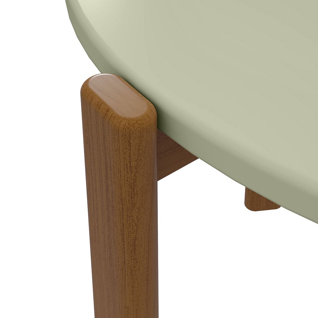 Manhattan Comfort Mid-Century Modern Gales End Table with Solid Wood Legs in Pistachio Green