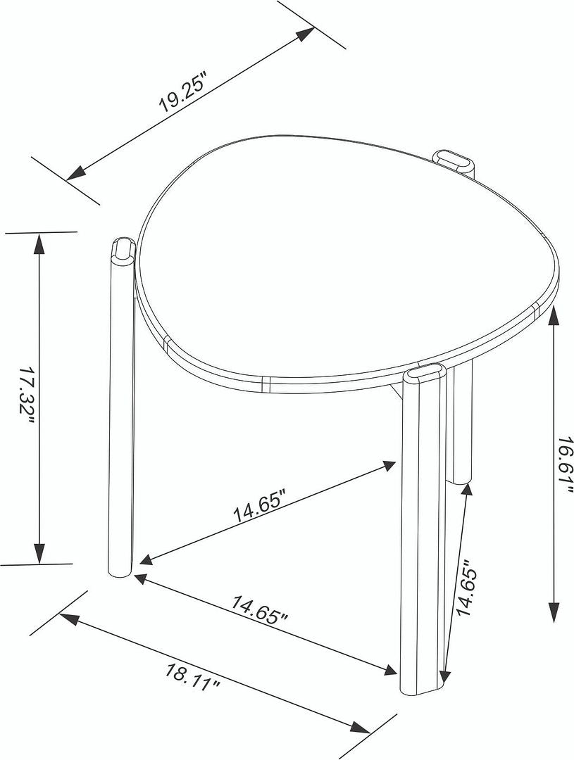 Manhattan Comfort Mid-Century Modern Gales End Table with Solid Wood Legs in Matte White