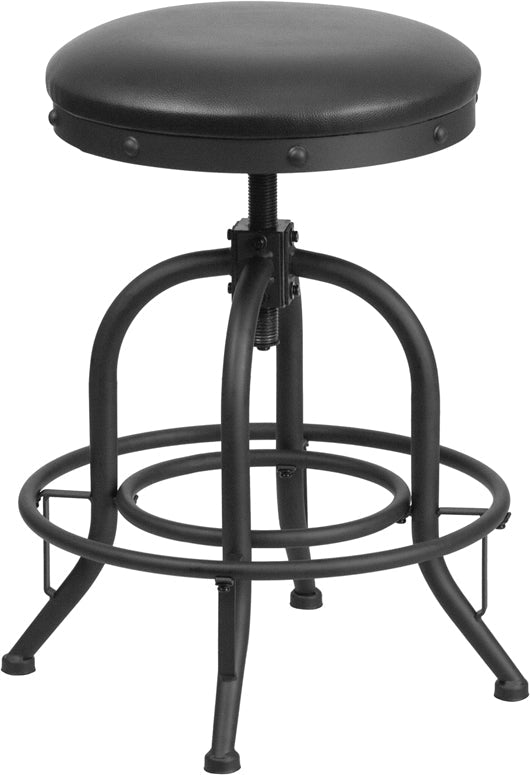 24"H Black Swivel Lift Stool ET-BR542-224-GG