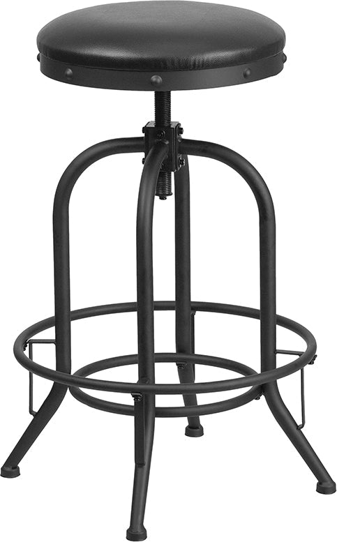 30"H Black Swivel Lift Stool ET-BR542-230-GG