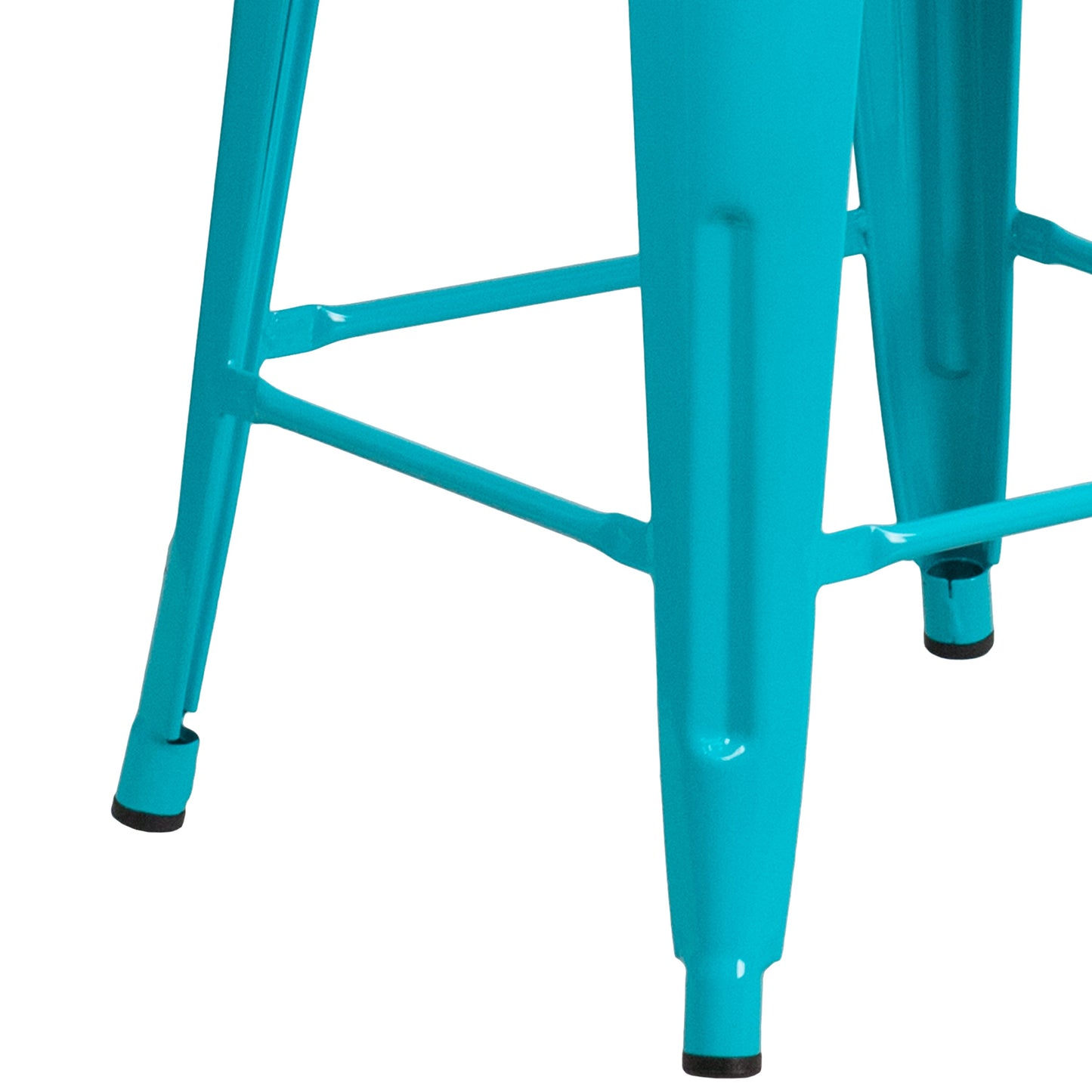 24" Teal No Back Metal Stool ET-BT3503-24-CB-GG