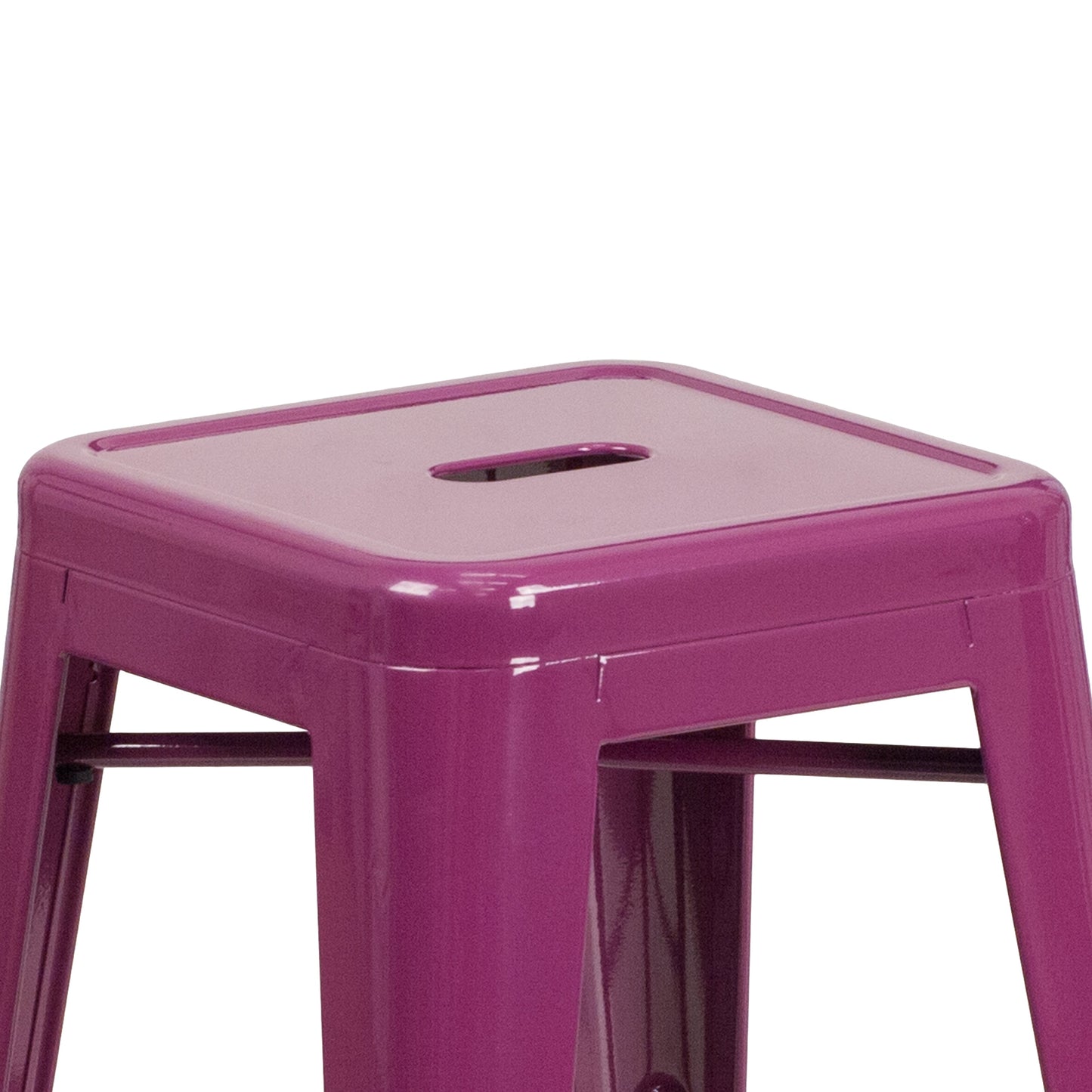 24" Purp No Back Metal Stool ET-BT3503-24-PUR-GG