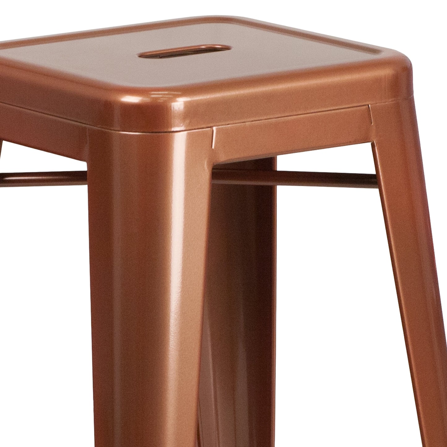 30" Copper No Back Metal Stool ET-BT3503-30-POC-GG