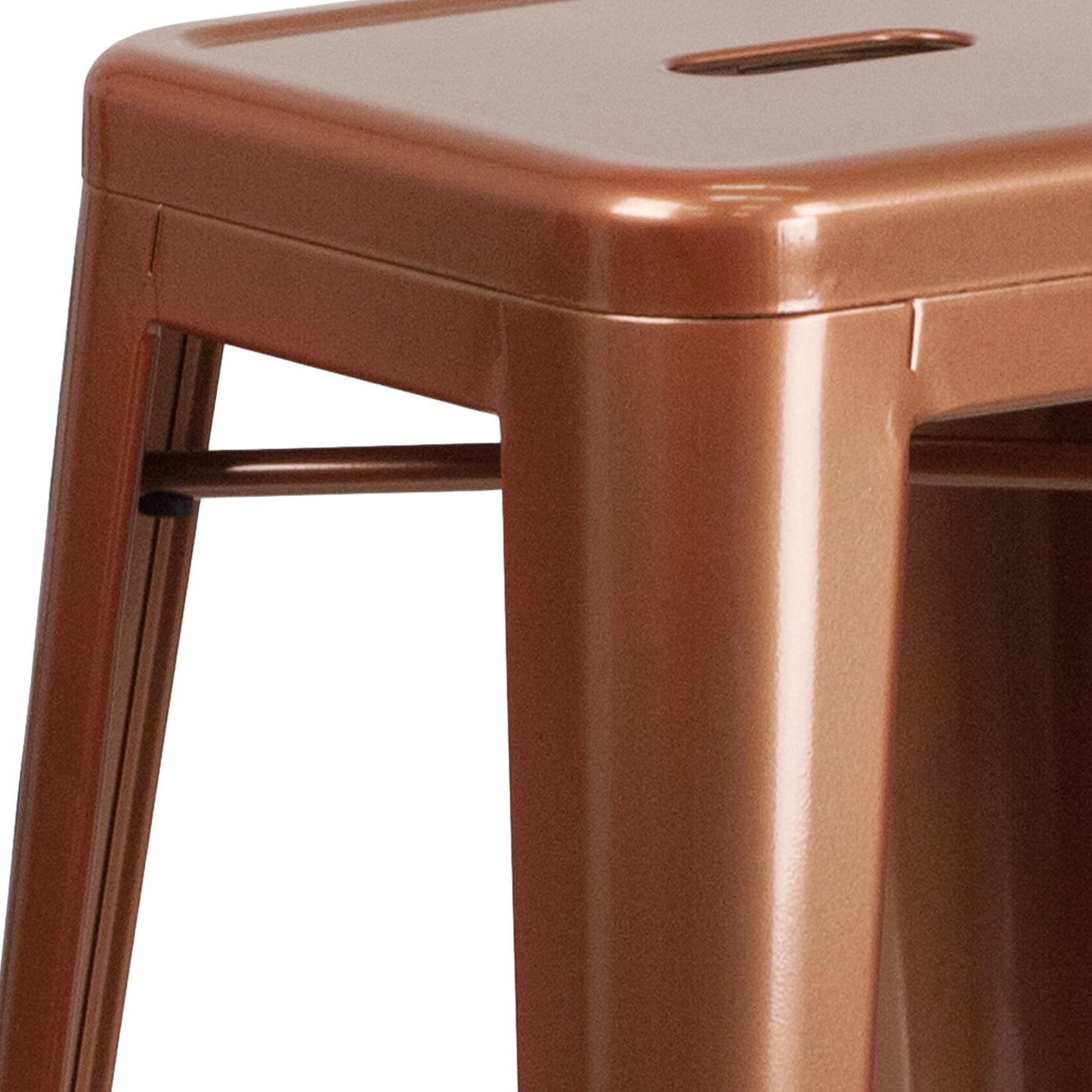 30" Copper No Back Metal Stool ET-BT3503-30-POC-GG