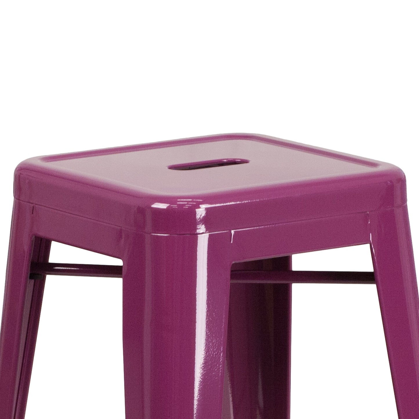 30" Purp No Back Metal Stool ET-BT3503-30-PUR-GG