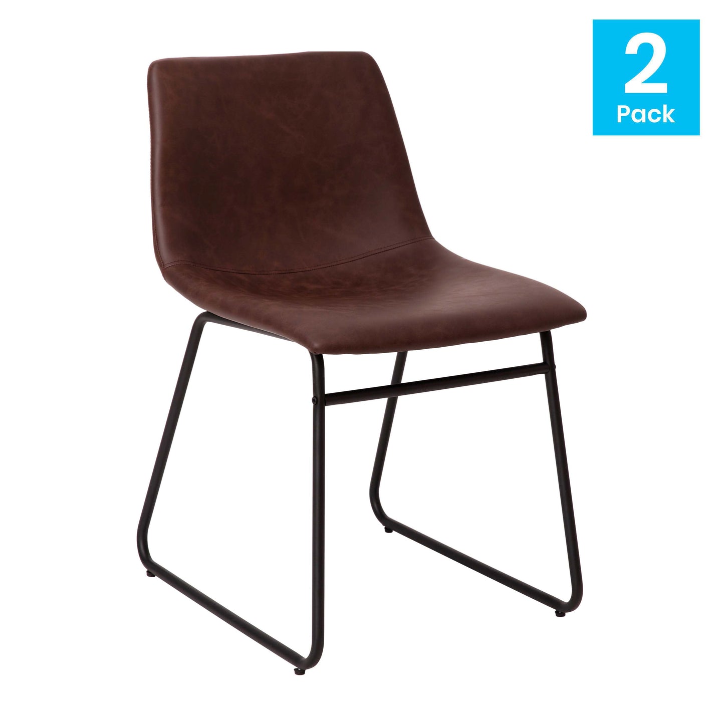 2Pk 18" Dk Brown Dining Chairs ET-ER18345-18-DB-BK-GG