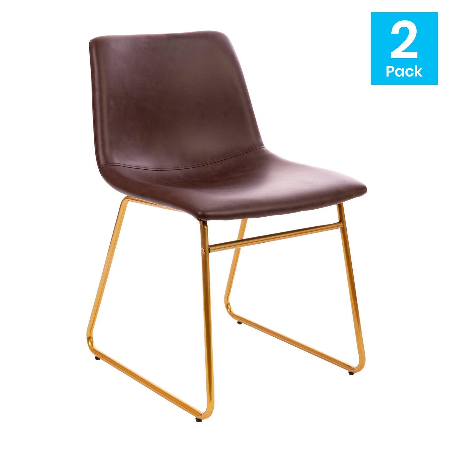 2Pk 18" Dk Brown Dining Chairs ET-ER18345-18-DB-GG