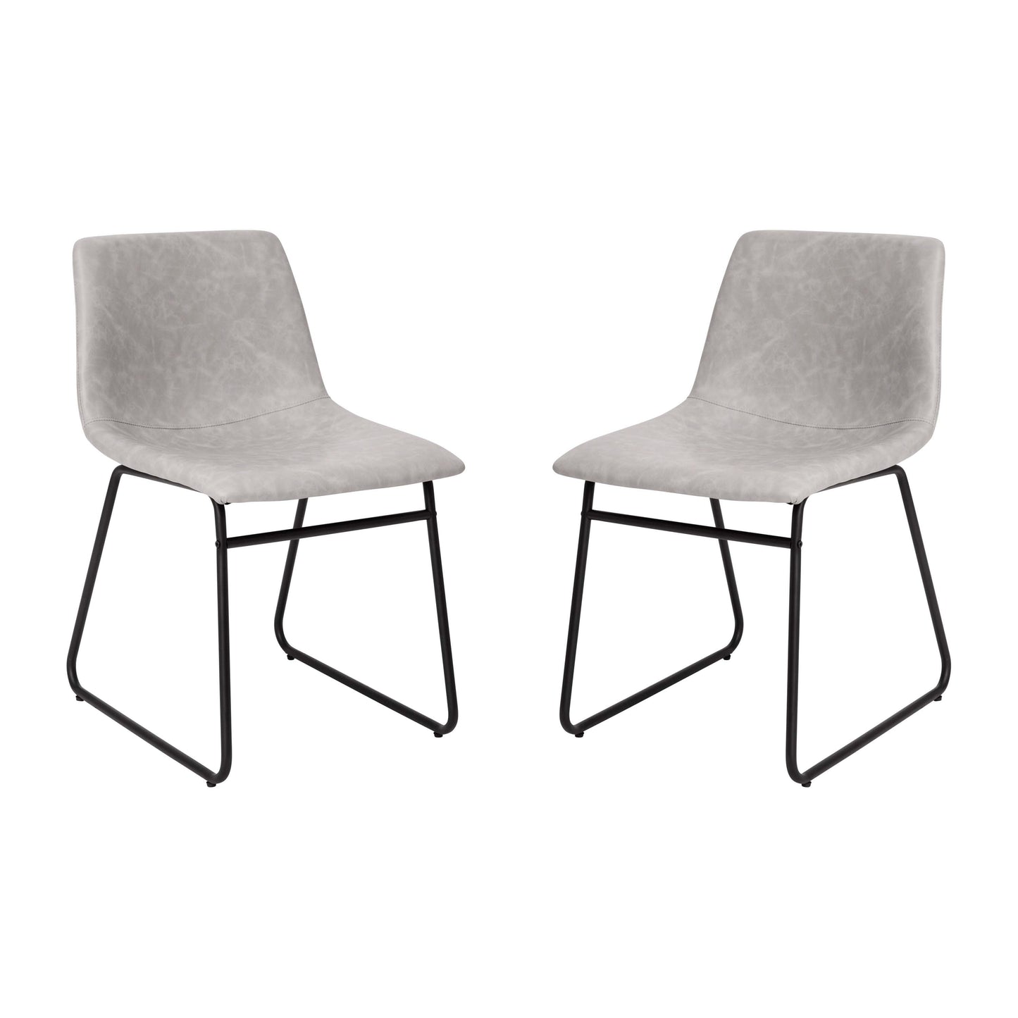 2Pk 18" Lt Gray Dining Chairs ET-ER18345-18-LG-BK-GG