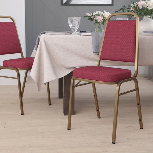 Burgundy Fabric Banquet Chair FD-BHF-1-ALLGOLD-0847-BY-GG