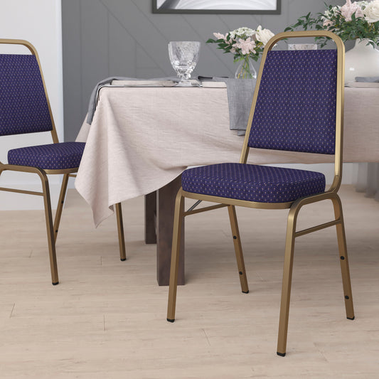 Navy Fabric Banquet Chair FD-BHF-1-ALLGOLD-0849-NVY-GG