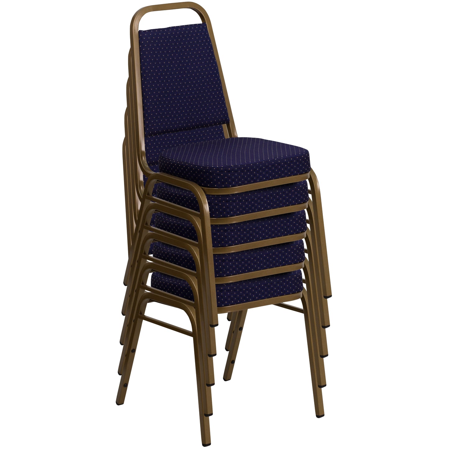 Navy Fabric Banquet Chair FD-BHF-1-ALLGOLD-0849-NVY-GG