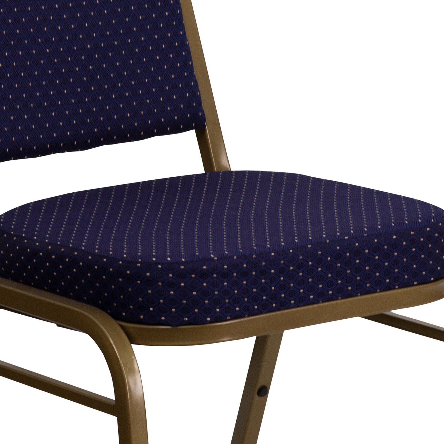 Navy Fabric Banquet Chair FD-BHF-1-ALLGOLD-0849-NVY-GG