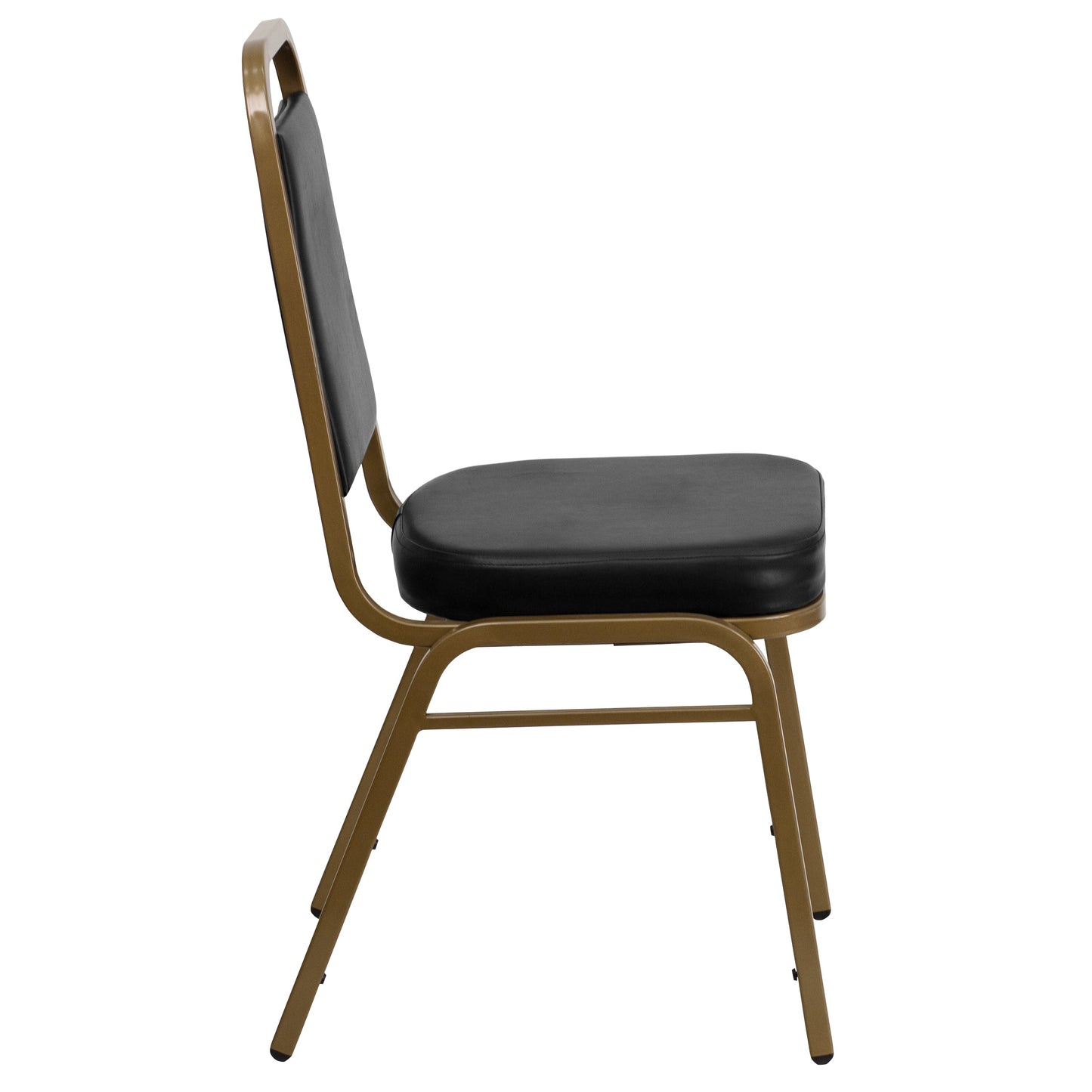 Black Vinyl Banquet Chair FD-BHF-1-ALLGOLD-BK-GG