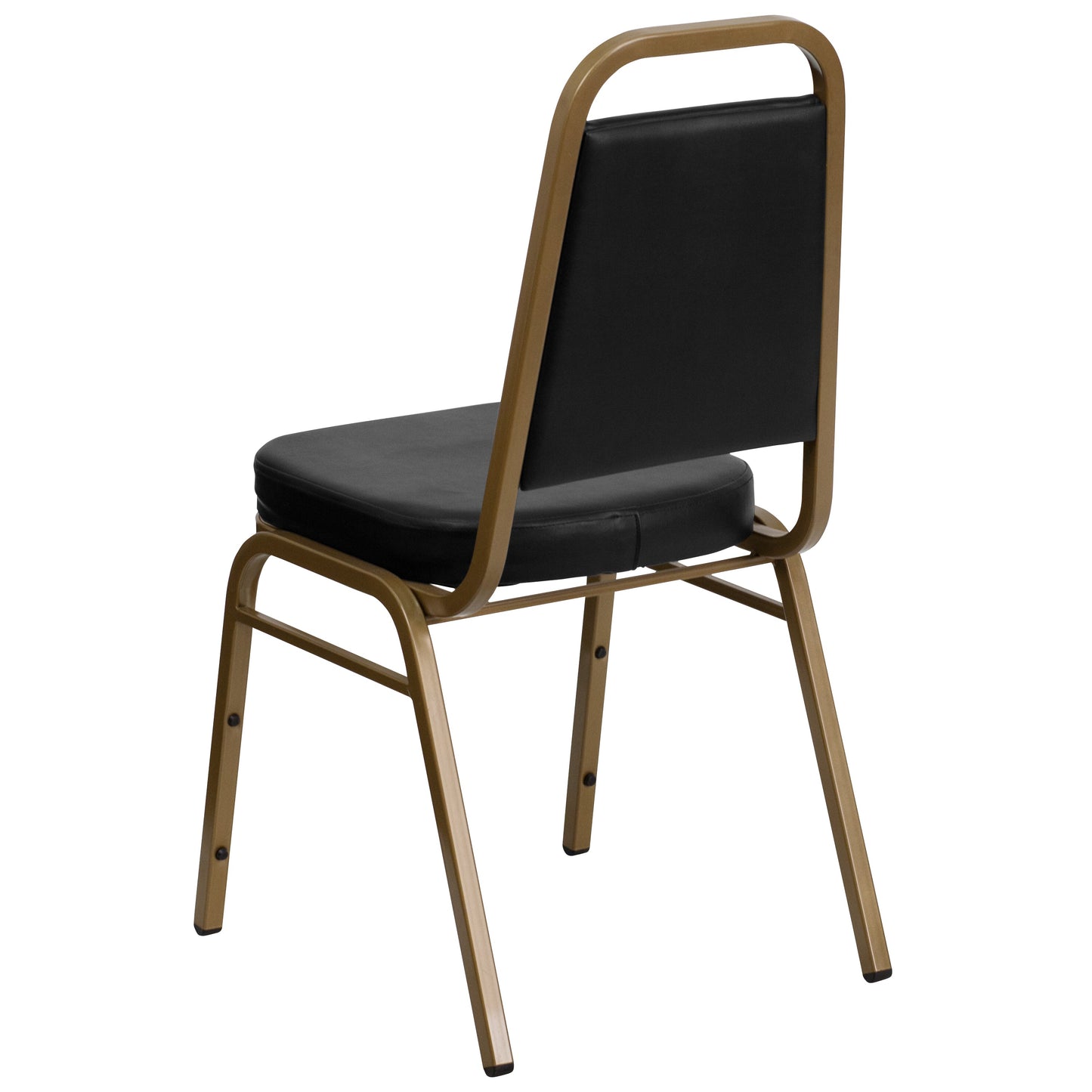 Black Vinyl Banquet Chair FD-BHF-1-ALLGOLD-BK-GG