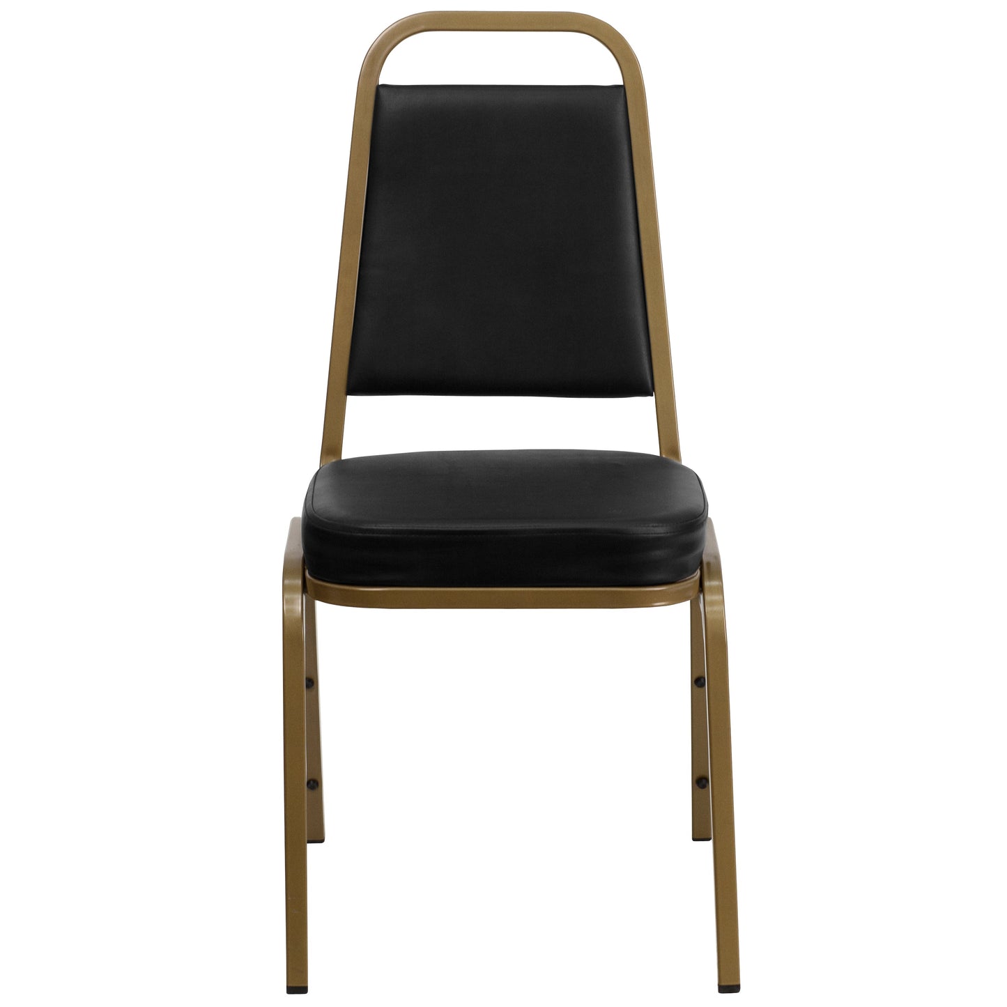 Black Vinyl Banquet Chair FD-BHF-1-ALLGOLD-BK-GG